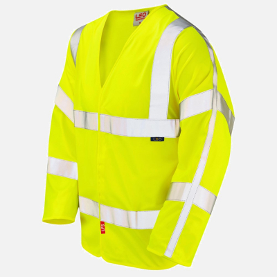 Leo Parkham S11 Hi-Vis Sleeved Waistcoat - High-Visibility Yellow - Mens - Sizes S-6XL