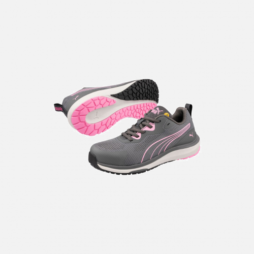 Puma Safety CELERITY Knit Pink Low S1PS ESD FO HRO SR, Size 3 Safety Trainer - Ladies - Sizes 3-8