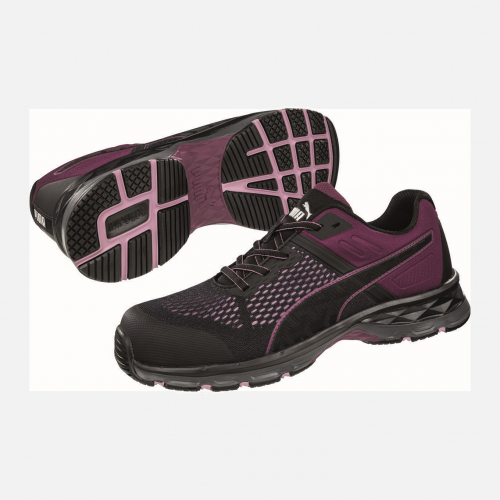 PUMA SAFETY DEFINE WNS LOW S1P ESD HRO SRC, EU 41, UK 7 Safety Trainer - Black/Purple - Ladies - Sizes 3-8