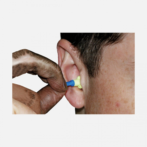 3M E-A-R Express Earplugs, EX-01-002, 28 dB, Uncorded, 100 Pairs/Box Ear Plugs - Blue/Yellow - One Size