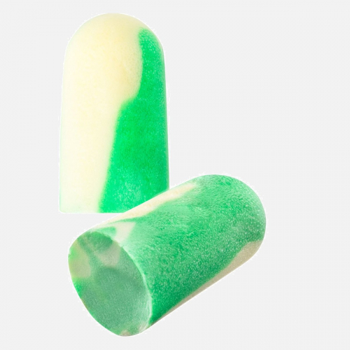 BioSoft Mega Bullet, BSF-1, Uncorded, Box of 200Prs - Green/White - One Size