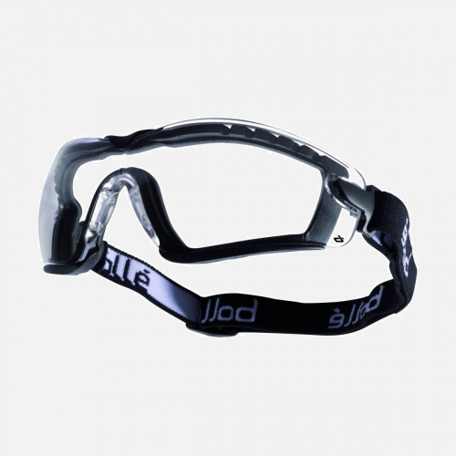 Bolle Cobra Hybrid Foam & Strap Safety Glasses - Clear - One Size