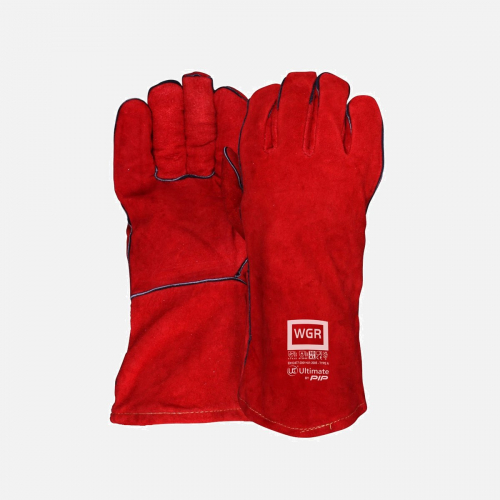 WGR - Red Welding Gauntlet, ONE Size Gauntlets - Red (2XL)