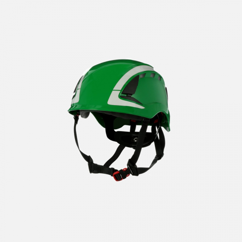3M SecureFit X5000 Safety Helmet, Vented, Reflective - Green - One Size