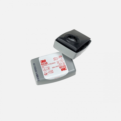 3M 6038 Encapsulated P3 R & Hydrogen Fluoride - White - One Size
