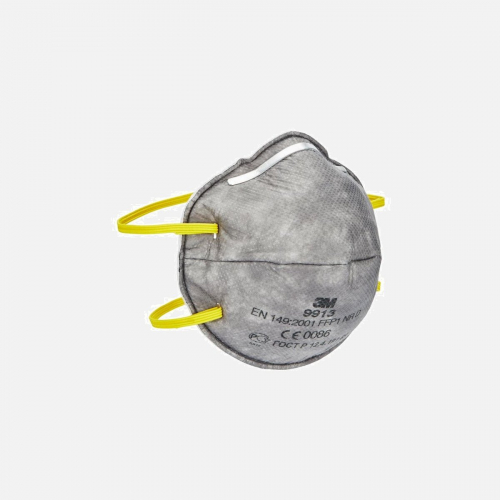 3M 9913 Particulate Respirator, FFP1, Unvalved Respiratory Protection - Grey - One Size