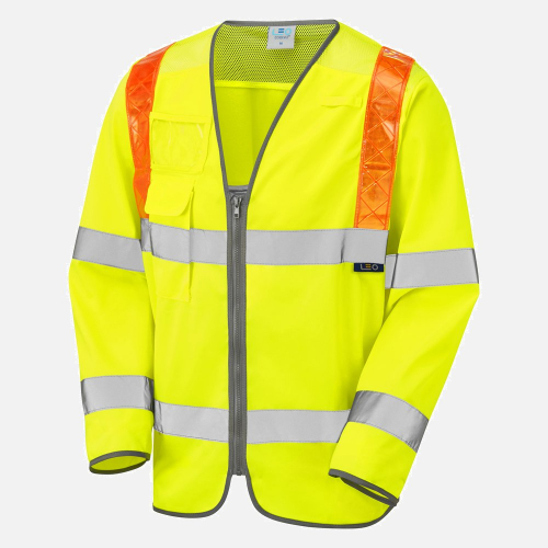 Leo Barbrook S13 Hi-Vis Sleeved Waistcoat - Mens - Sizes S-6XL