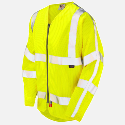 Leo Huish S25 Hi-Vis Zipped Waistcoat - Mens - Sizes S-6XL