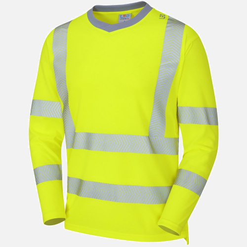Leo Capstone T08 Hi-Vis Long Sleeve T-Shirt - Mens - Sizes S-6XL