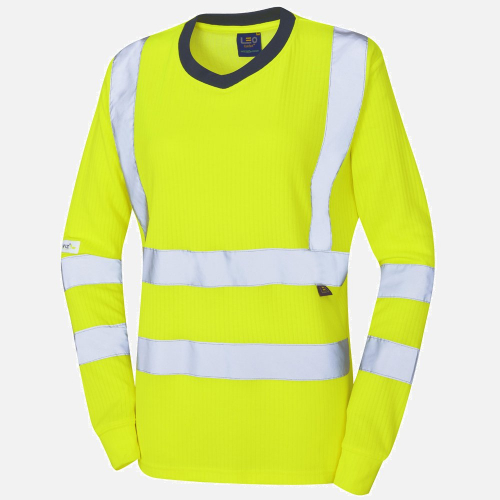Leo Lydford TL05 Hi-Vis Long Sleeve T-Shirt - Ladies - Sizes XS-6XL