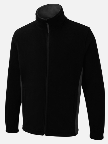 Uneek Two Tone Full Zip Fleece Jacket - Unisex - Sizes XS-4XL