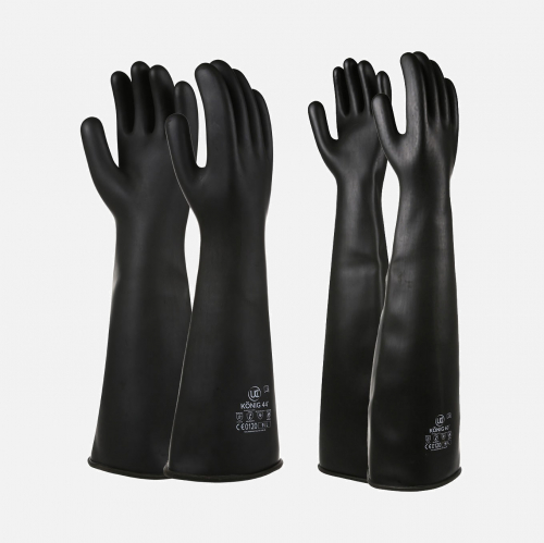 König 60cm Heat Resistant Safety Gloves - Black - Sizes 44CM-10-60CM-9