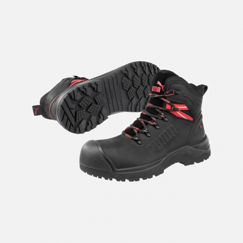 PUMA SAFETY IRON HD BLK MID S3S Safety Trainer - Black - Mens - Sizes 6-13