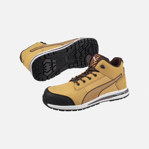 PUMA SAFETY DASH WHEAT MID S3 HRO SRC Safety Trainer - Mens - Sizes 7-11