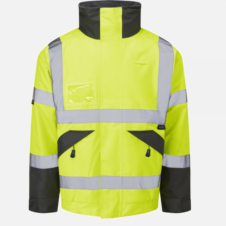 Leo Bickington J02 Hi-Vis Bomber Jacket - High-Visibility Yellow - Mens - Sizes S-6XL