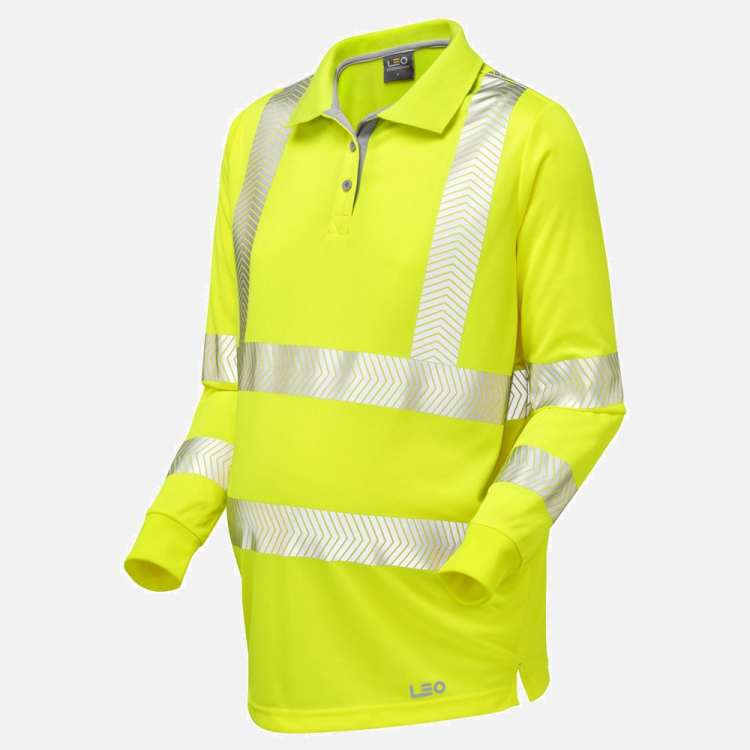 Leo Yarnacott PM08 Hi-Vis Polo Shirt - High-Visibility Yellow - Ladies - Sizes S-2XL