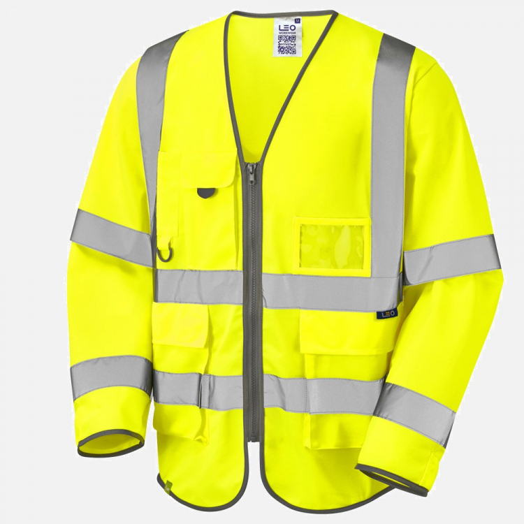 Leo Wrafton S12 Hi-Vis Sleeved Waistcoat - Mens - Sizes XS-6XL