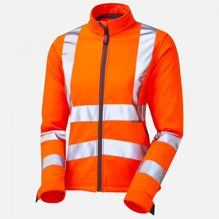 Leo Honeywell SJL01 Hi-Vis Softshell Jacket - High-Visibility Orange - Ladies - Sizes XS-6XL