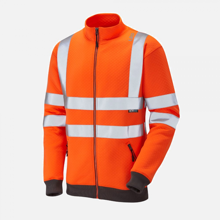 Leo Libbaton SS03 Hi-Vis Track Top - High-Visibility Orange - Mens - Sizes S-6XL