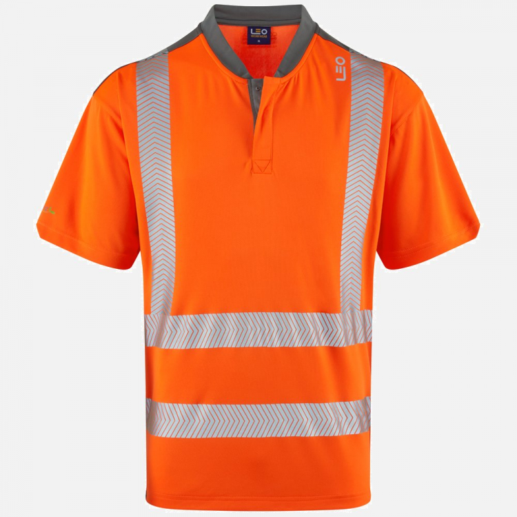 Leo Putsborough T12 Hi-Vis T-Shirt - High-Visibility Orange - Mens - Sizes S-6XL