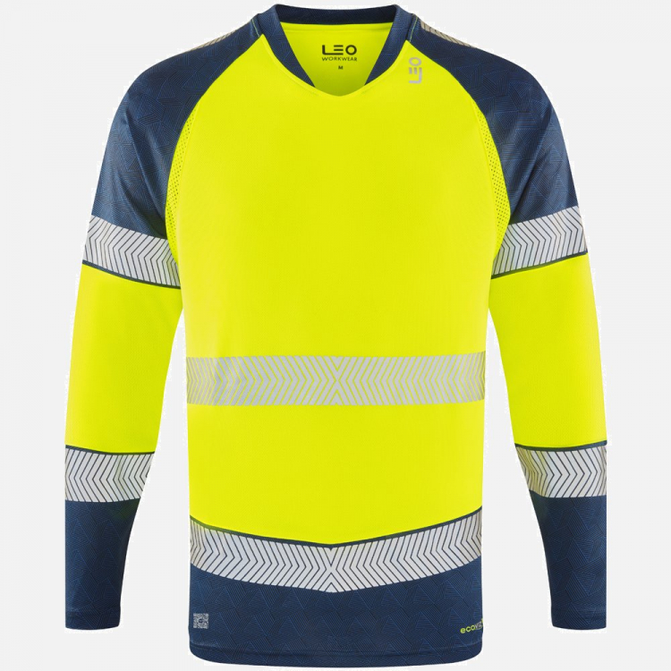 Leo Ruda T17 Hi-Vis Long Sleeve T-Shirt - Mens - Sizes S-6XL