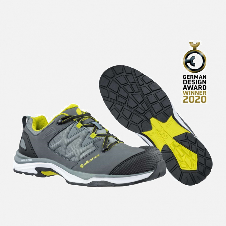 ALBATROS ULTRATRAIL GREY LOW S3 ESD HRO SRC Insole - Grey-Combin. - Unisex - Sizes 3-12