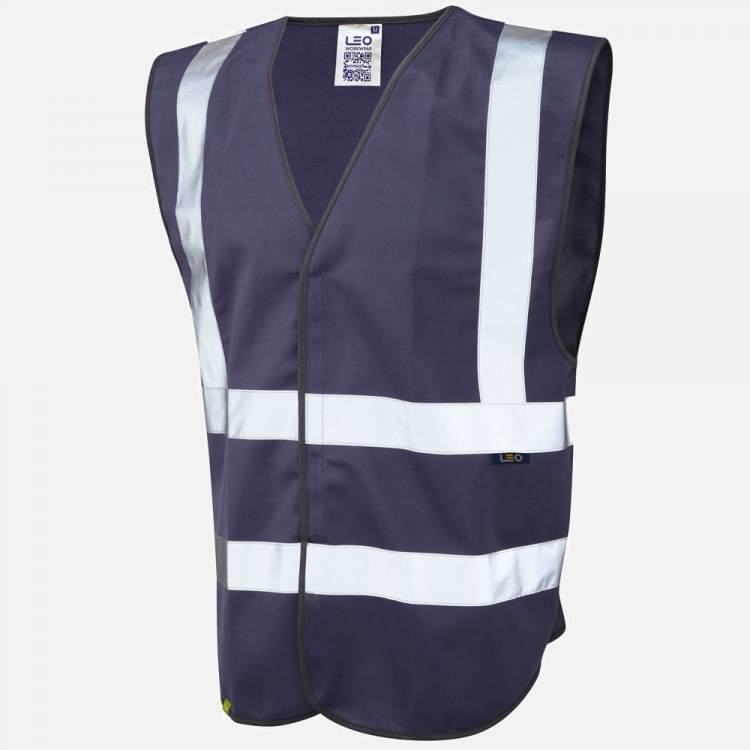 Leo Pilton W05 Hi-Vis Waistcoat - Navy - Mens - Sizes XS-4XL