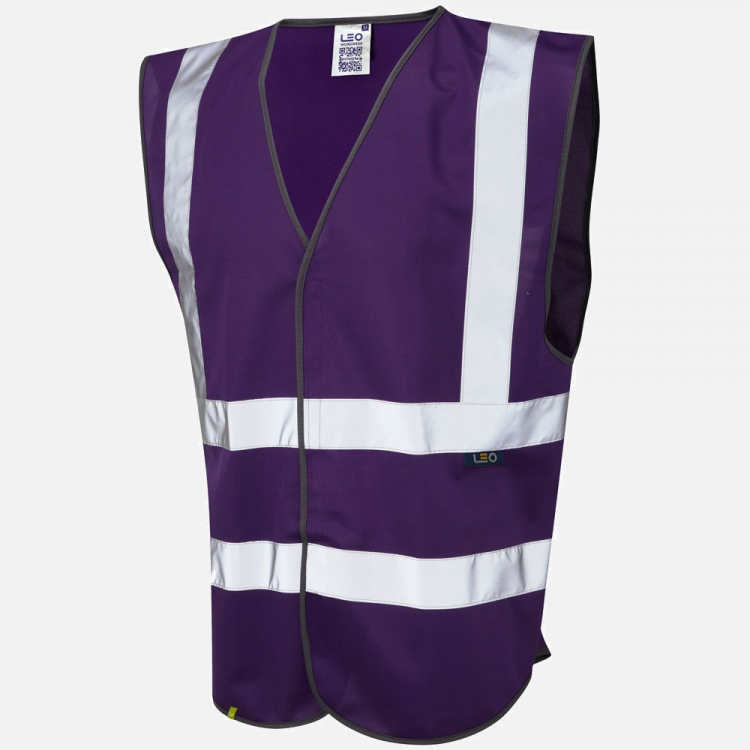 Leo Pilton W05 Hi-Vis Waistcoat - Purple - Mens - Sizes XS-4XL